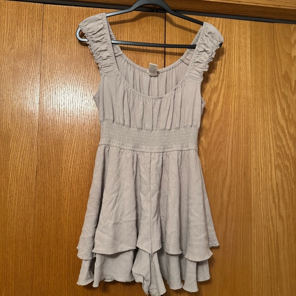 Altar'd State Pants - Altard state Sleeveless Ruffled romper in beige